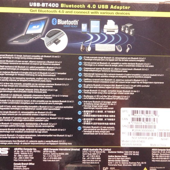 ASUS USB-BT400 USB 2.0 Adapter Bluetooth 4.0 Dongle Receiver - Picture 4 of 4